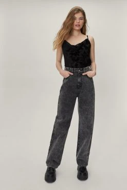 Devore Cowl Neck Cropped Cami Top