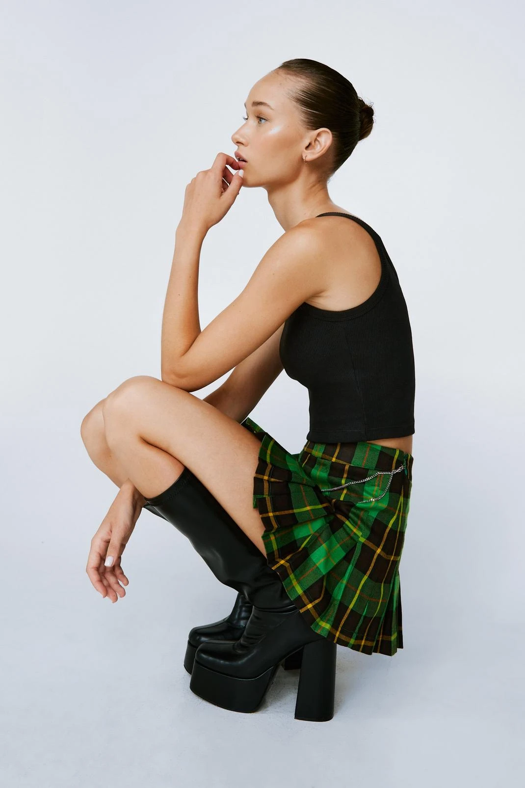 One Shoulder Strap Ribbed Cami Top - Image 2