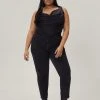 Plus Size Cowl Drape Crop Top