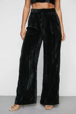 Premium Velvet Wide Leg Pants