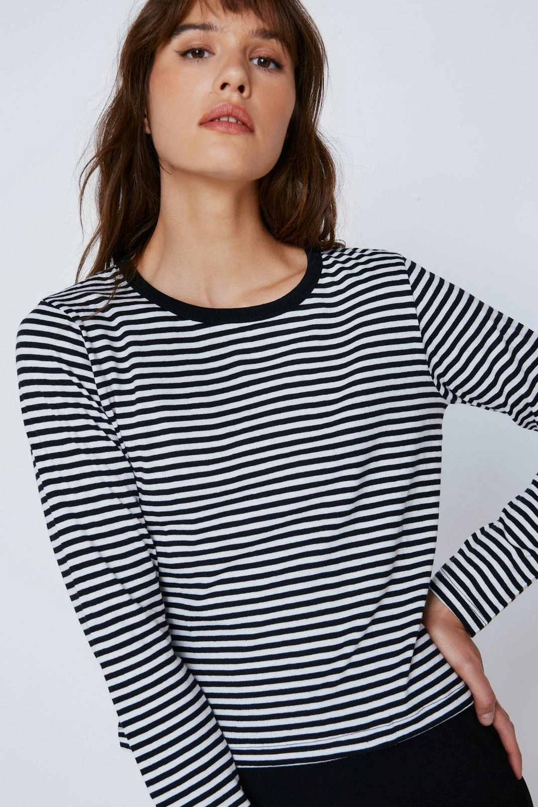 Relaxed Fit Stripe Long Sleeve T-shirt - Image 5