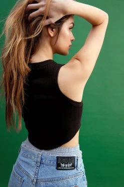 Ribbed Racer Tank Top