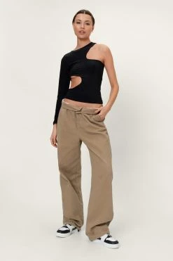 Slinky Cut Out Long Sleeve Top