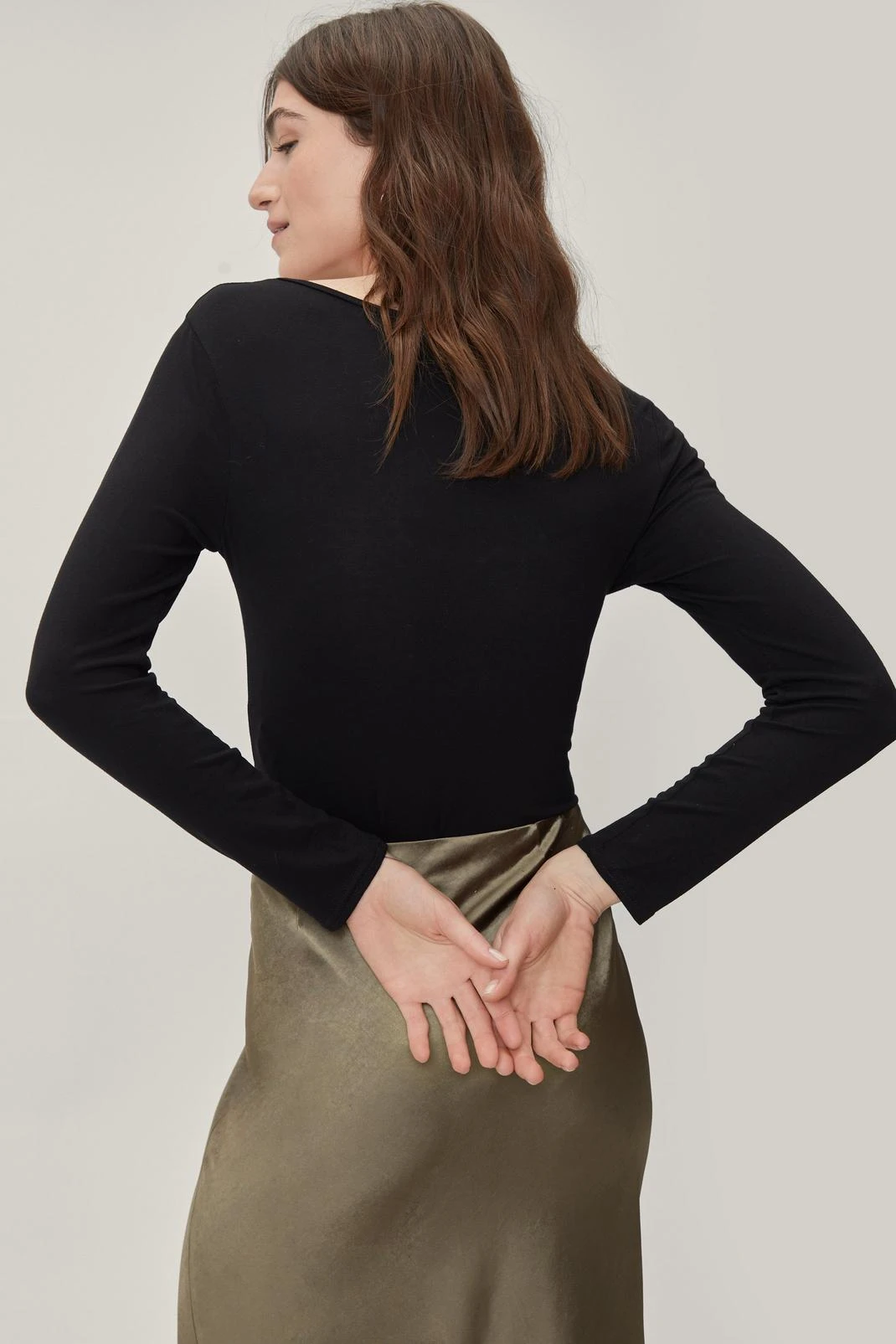 Square Neck Long Sleeve Bodysuit - Image 3