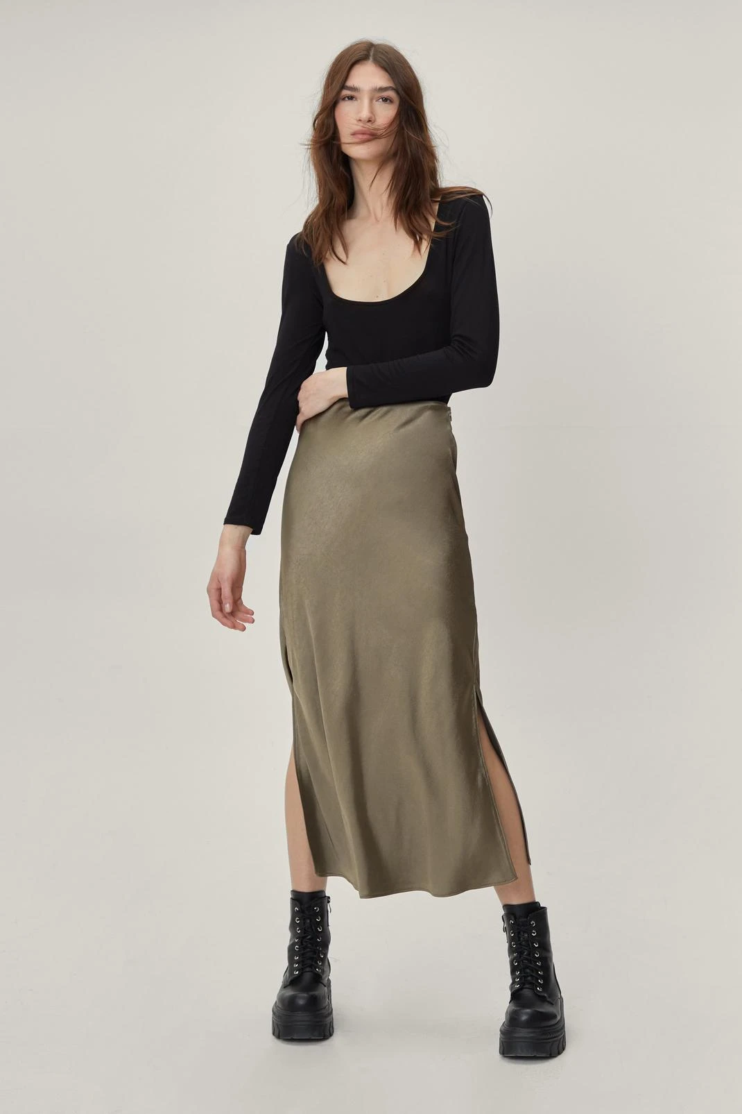 Square Neck Long Sleeve Bodysuit