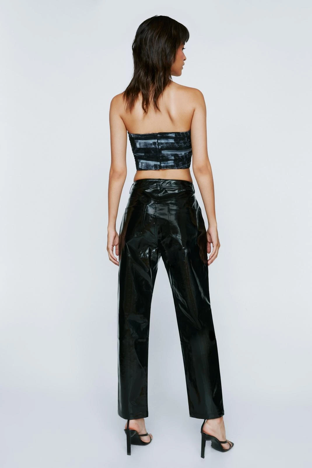 Straight Leg Faux Leather Pants - Image 2