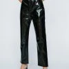 Straight Leg Faux Leather Pants
