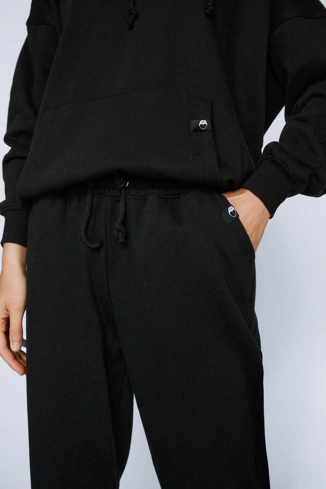 Tab Detail Hoodie And Sweatpants Set