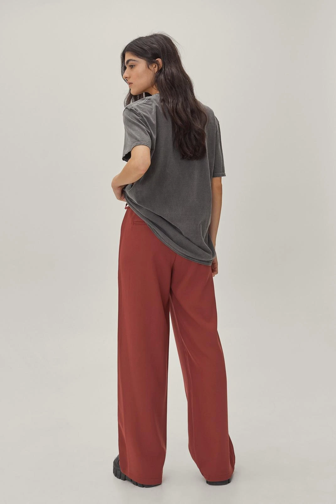 Tie Waist Tailored Wide Leg Pants - Image 6