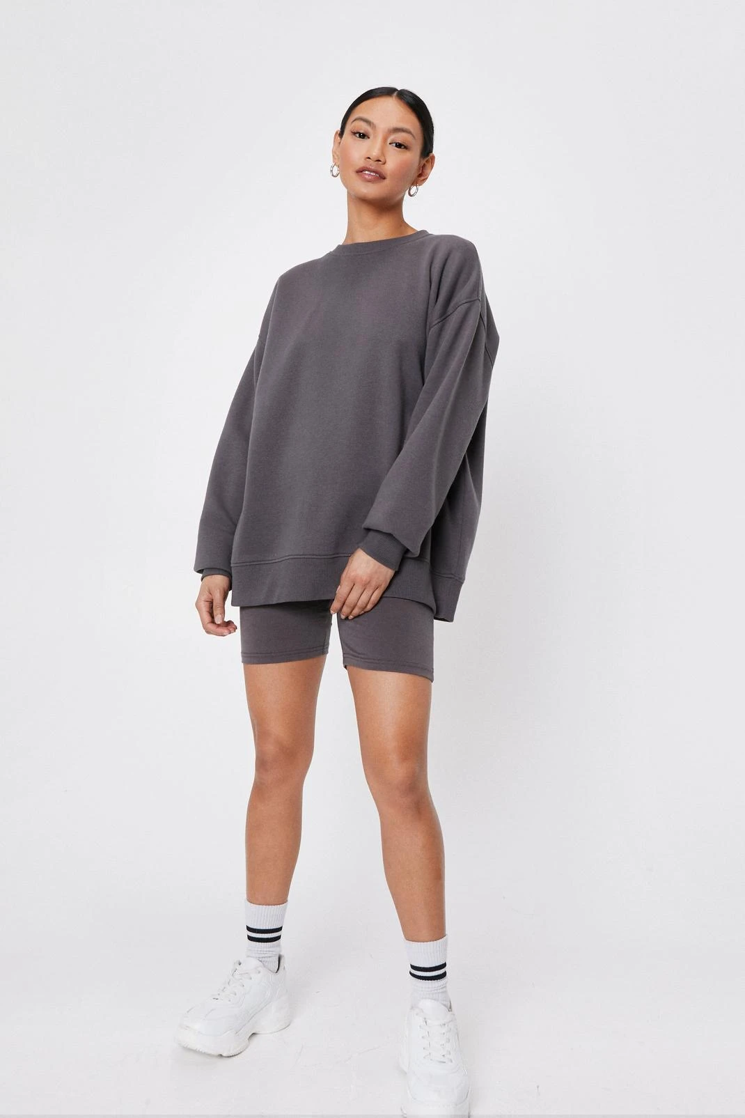 Petite Oversized Crew Neck Sweatshirt - Image 2