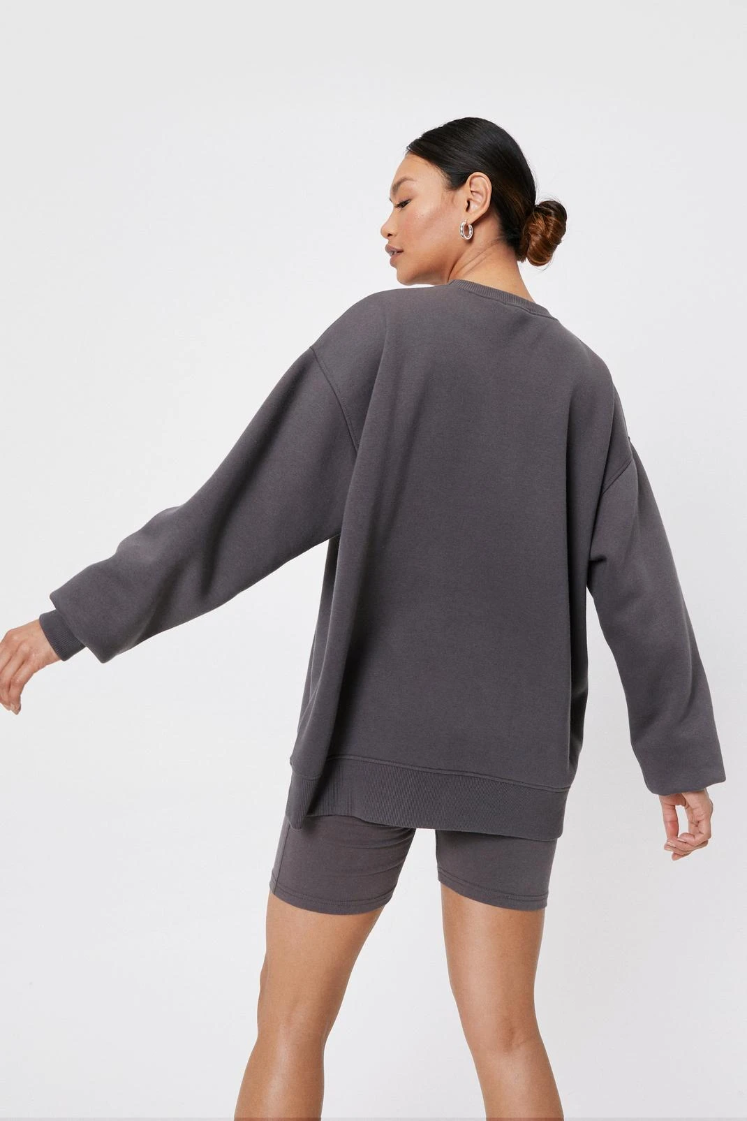 Petite Oversized Crew Neck Sweatshirt - Image 3