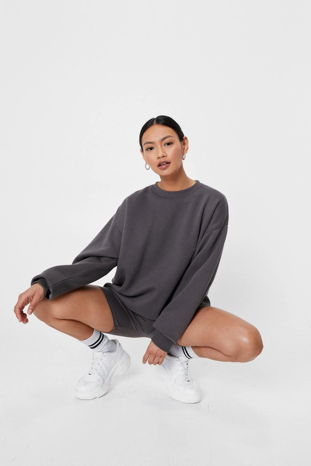 Petite Oversized Crew Neck Sweatshirt - Image 4