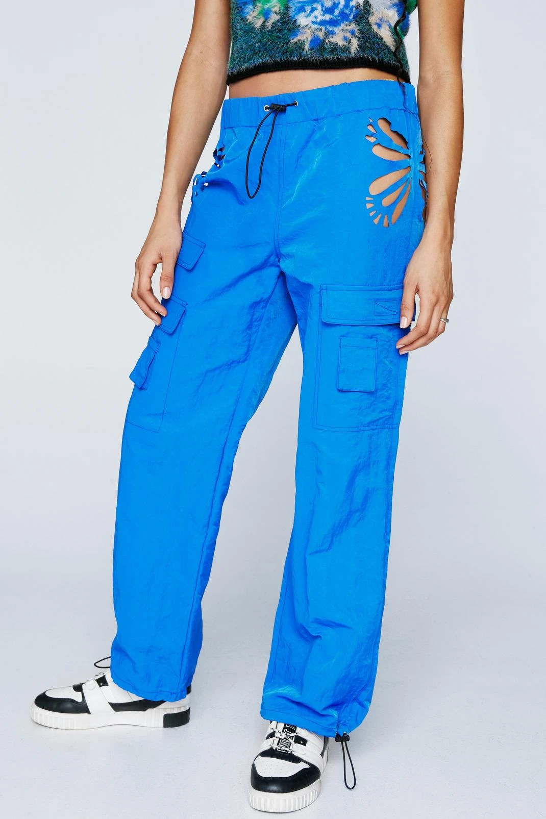 Butterfly Cutout Detail Cargo Pants - Image 4