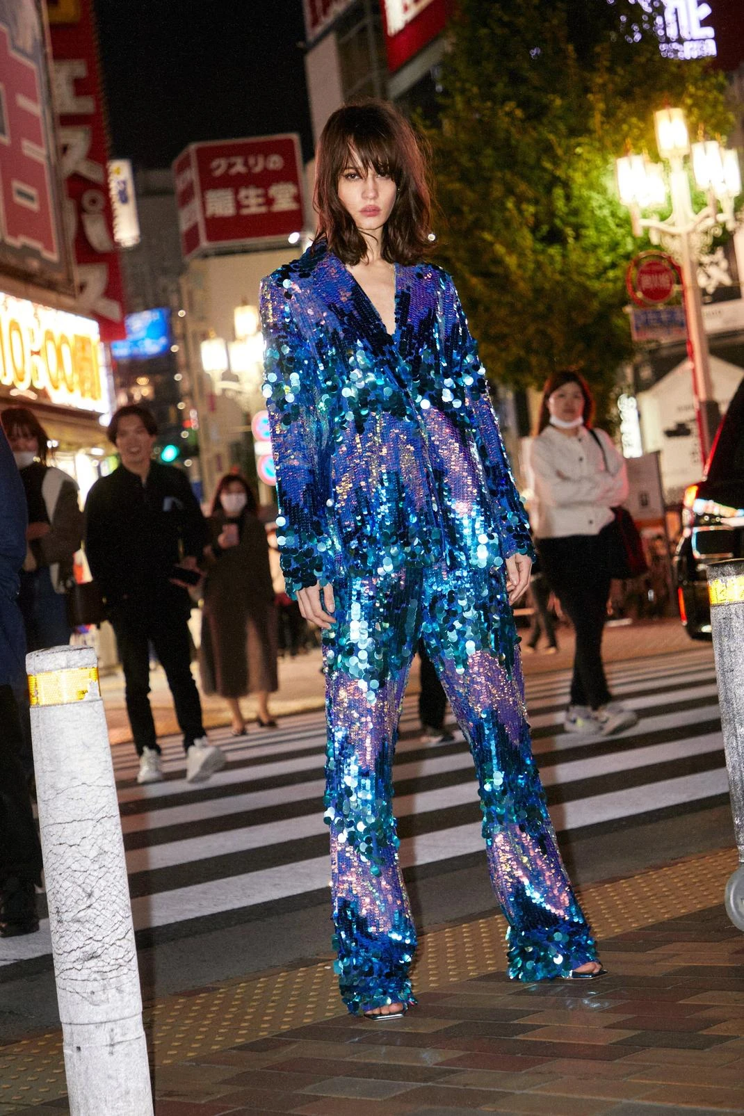 Premium Mixed Sequin Flare Pants - Image 2