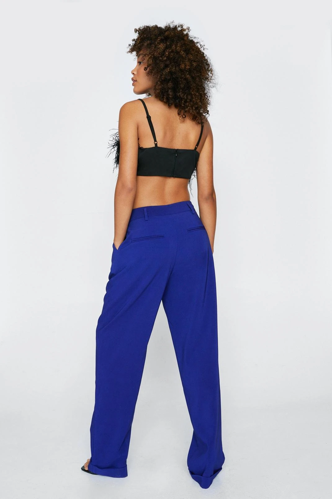 Turned Up Hem Straight Leg Pants - Image 6