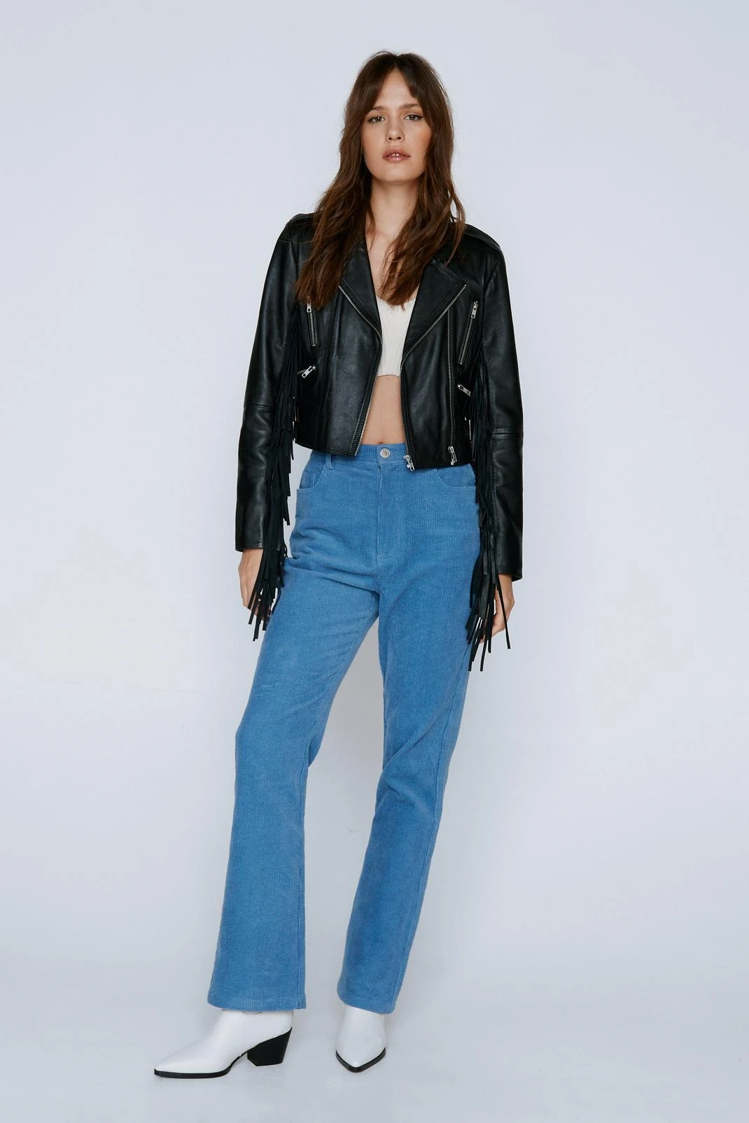 Corduroy High Waisted Flared Star Bum Pants - Image 15