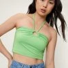 Halterneck Cut Out Crop Top