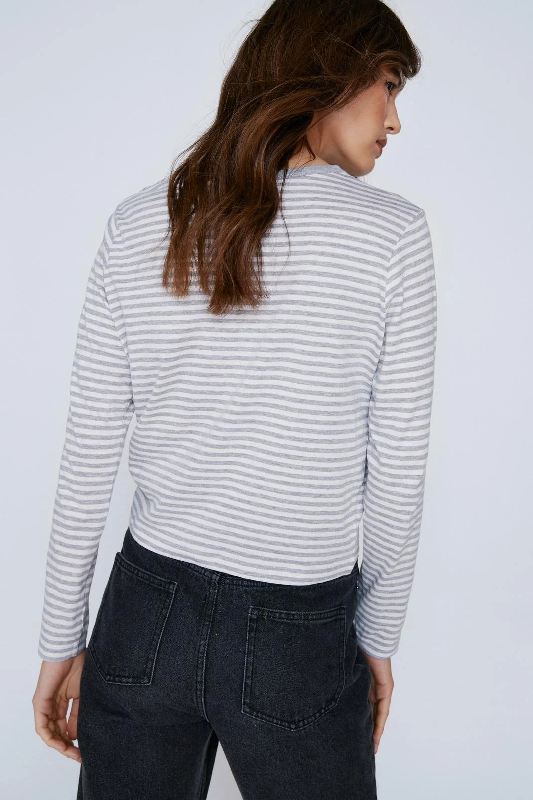 Relaxed Fit Stripe Long Sleeve T-shirt - Image 3