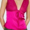 Lace Detail Satin Cami Top