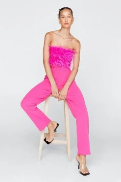 Straight Leg High Waisted Pants