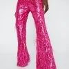 Tassel Sequin Flared Pants