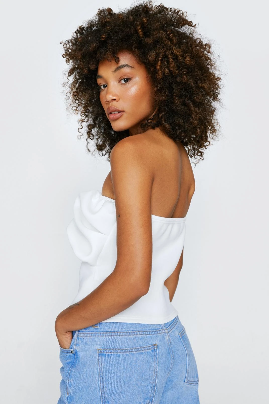 Ruffle Bandeau Top - Image 3