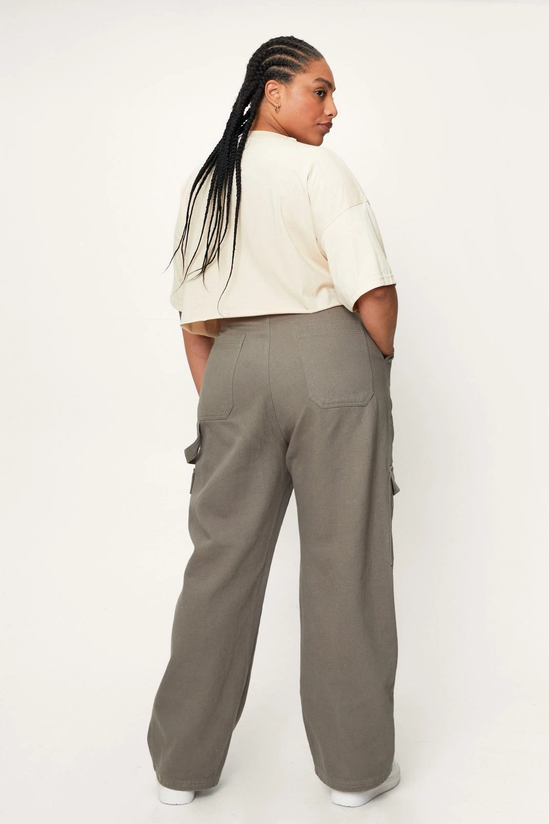 Plus Size Twill Utility Cargo Pants - Image 3