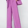 High Waisted Wide Leg Tailored Pants