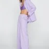 Satin Tailored Straight Leg Pants