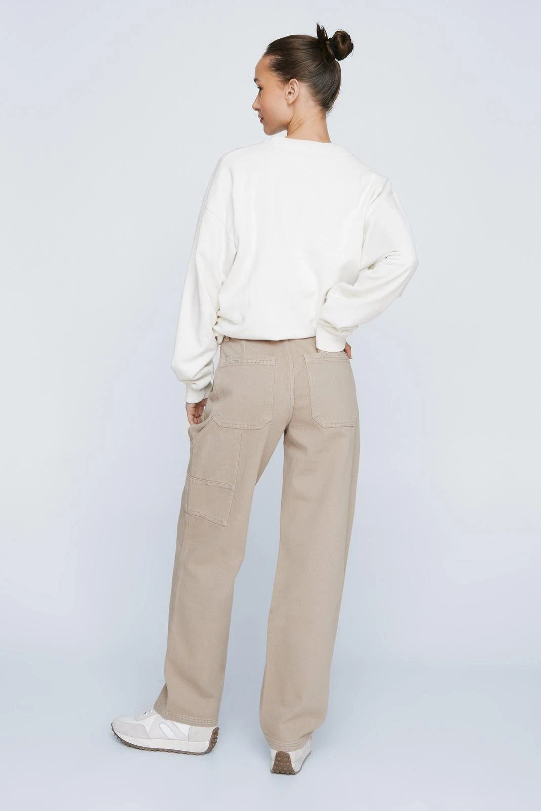Petite Twill Straight Leg Cargo Pants - Image 6