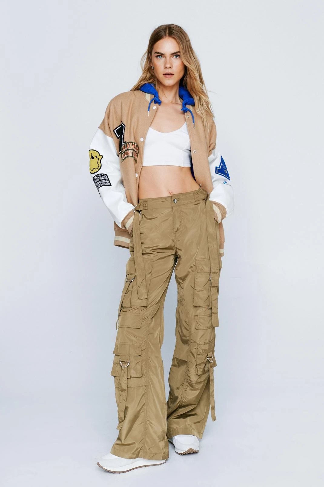 Wide Leg Multi Pocket Cargo Pants - Image 4