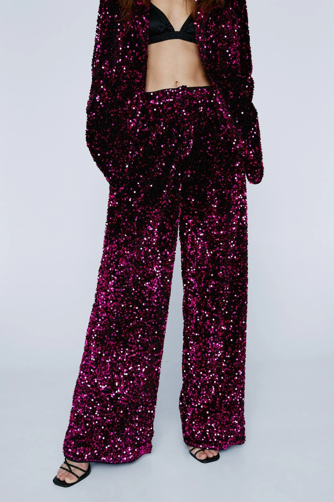 Premium Sequin Wide Leg Pants - Image 2