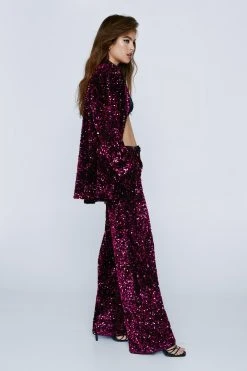 Premium Sequin Wide Leg Pants
