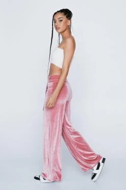 Premium Velour Low Rise Wide Leg Sweatpants