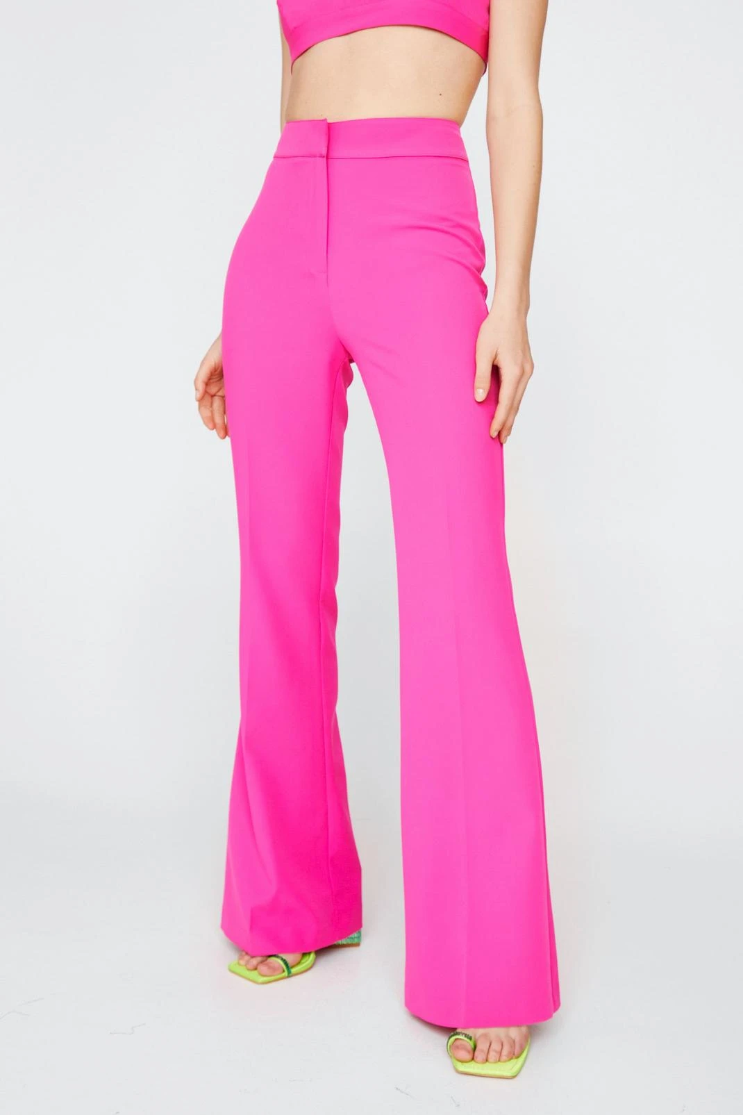 Tailored Flared Wide Leg Pants - Image 2