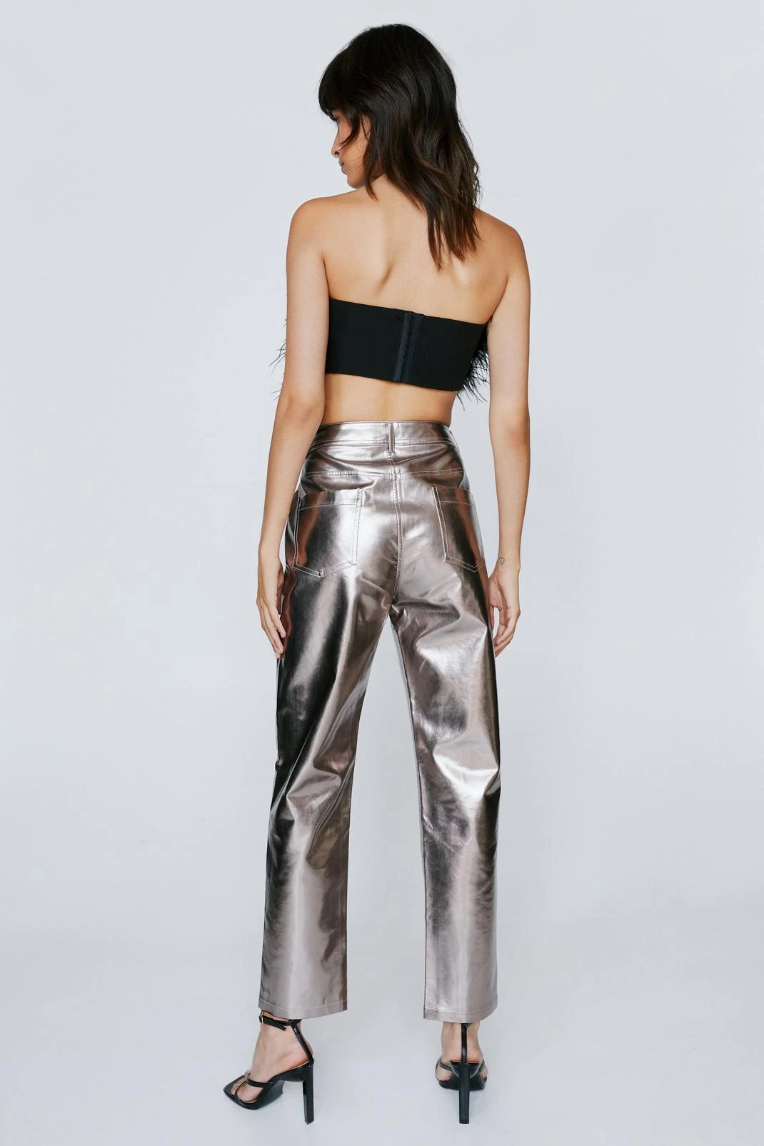 Straight Leg Faux Leather Pants - Image 6