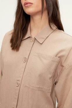 Loose Button Down Ankle Grazer Boilersuit