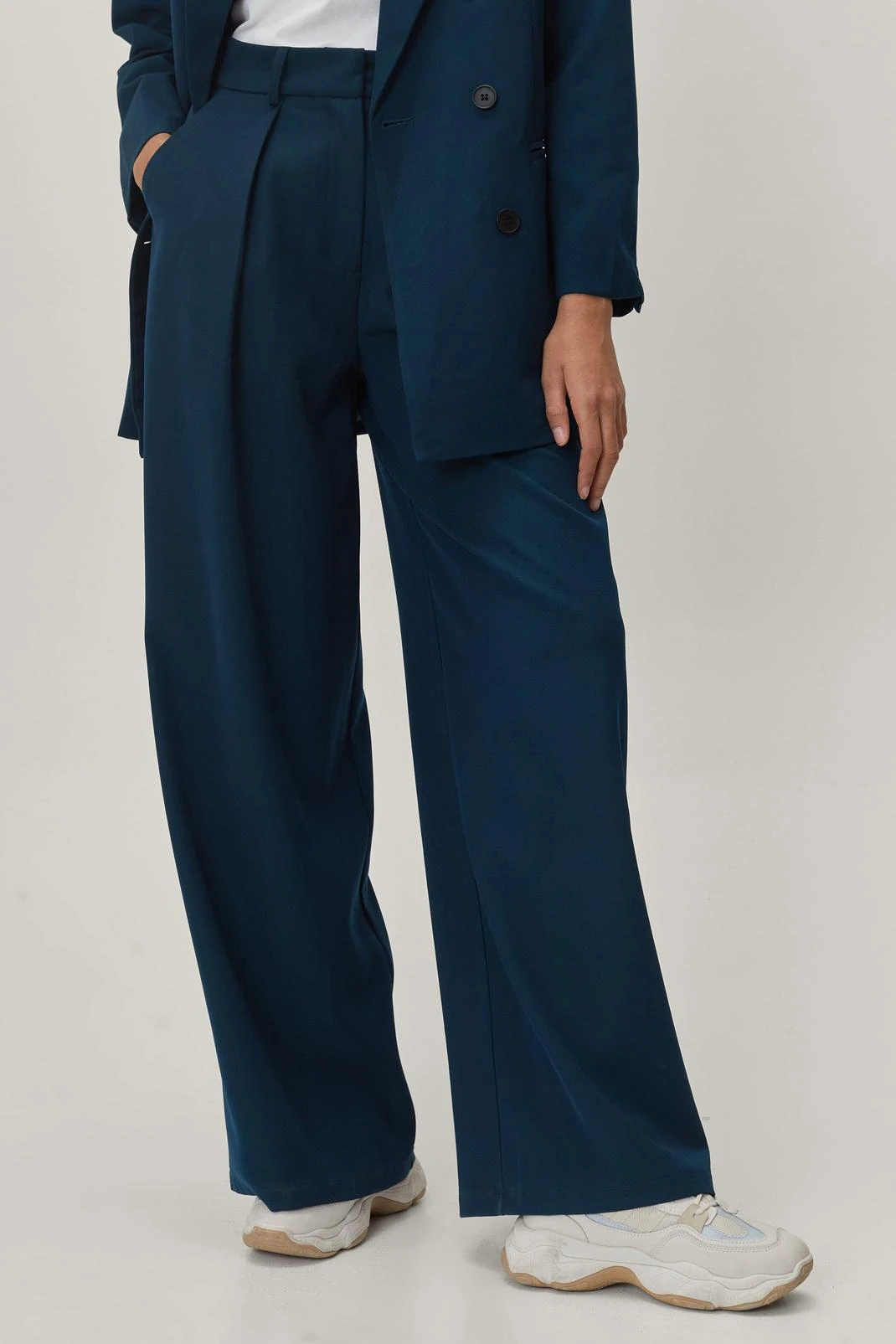 Double Pleated Tailored Pants - Image 2
