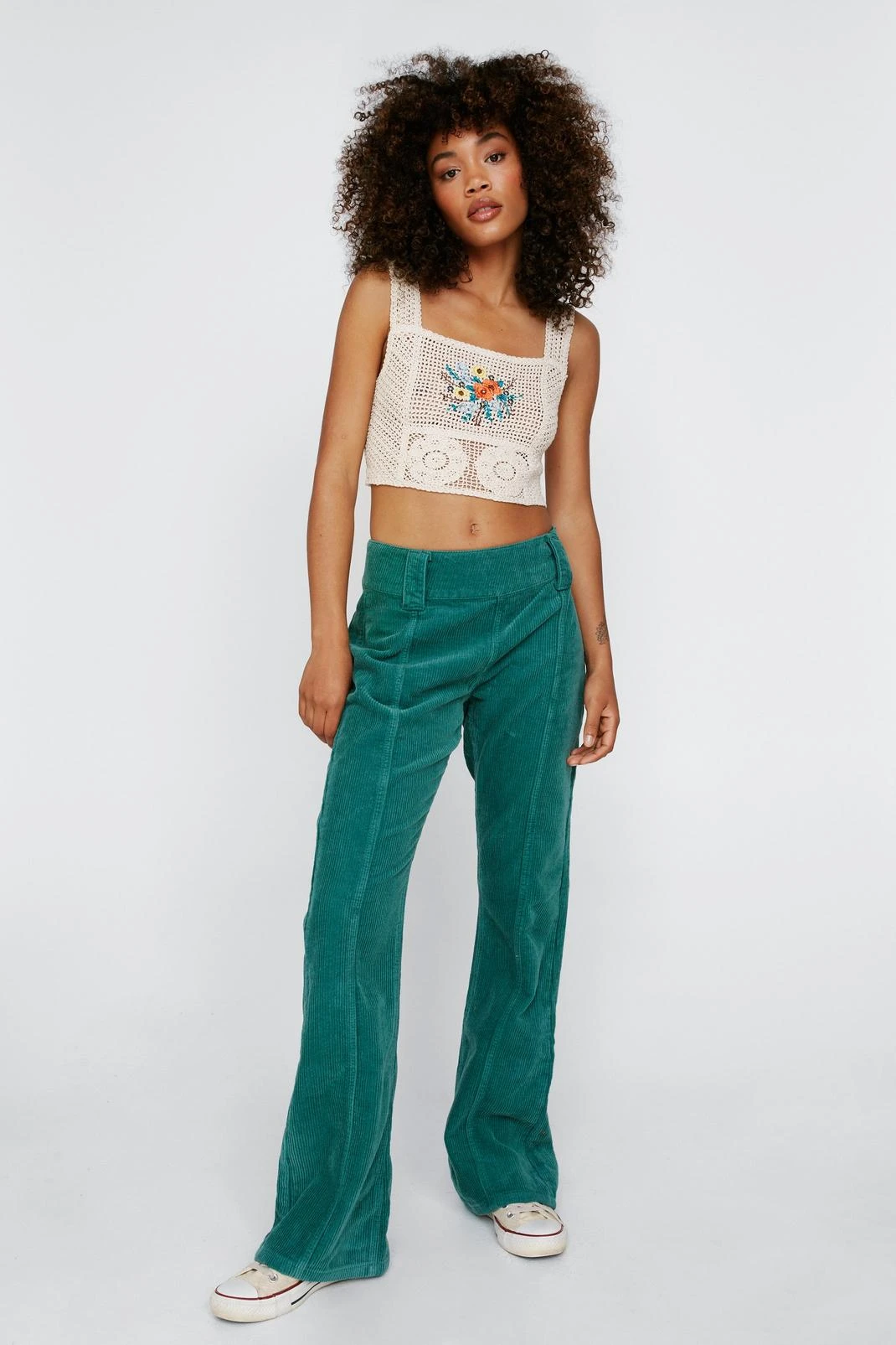 Premium Low Rise Cord Flared Pants - Image 7