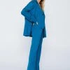 Tailored Split Front Wide Leg Pants