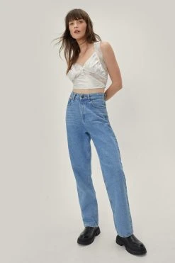 Satin Lace Trim Cut Out Cami Top