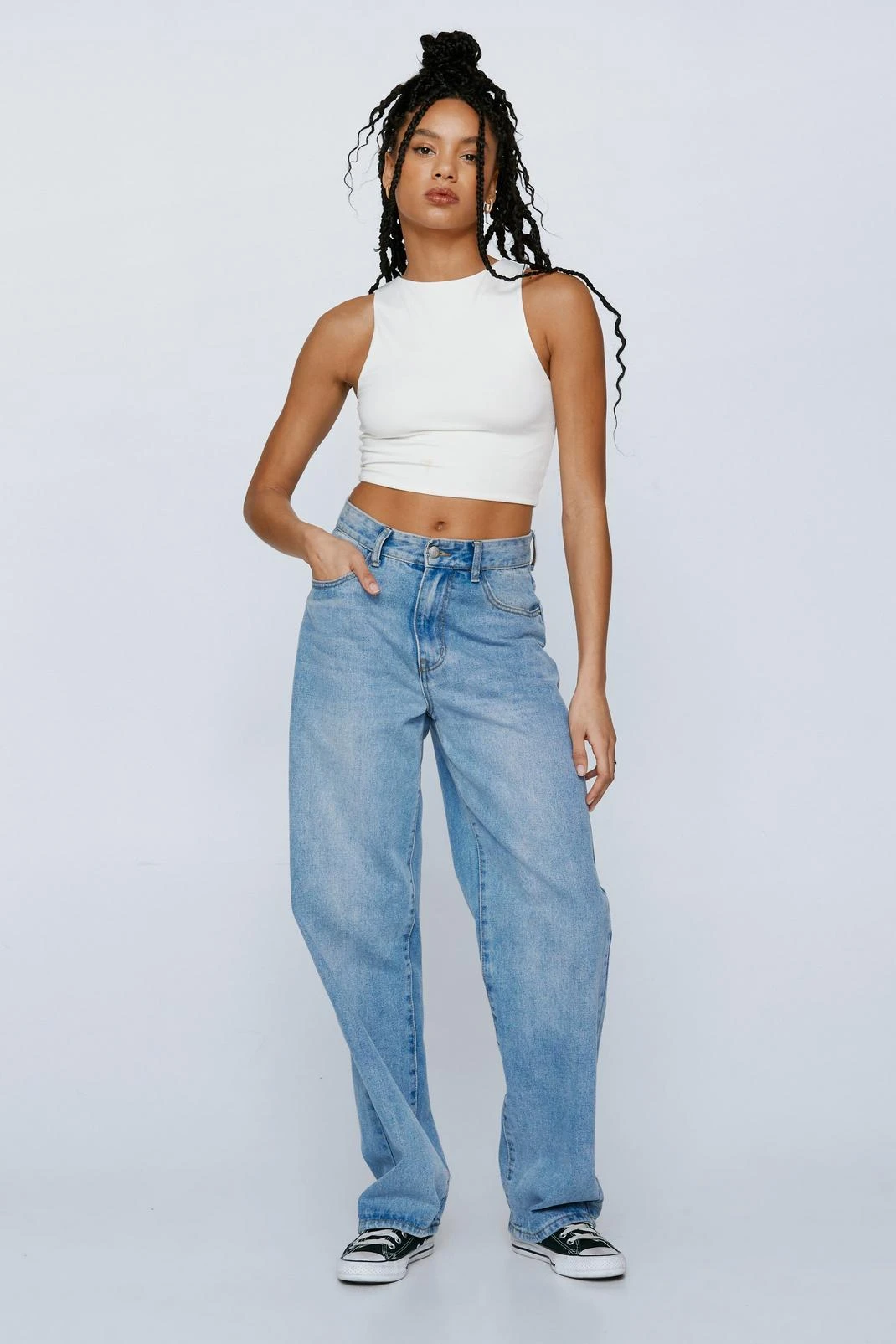 Slinky Cropped Sleeveless Vest - Image 4