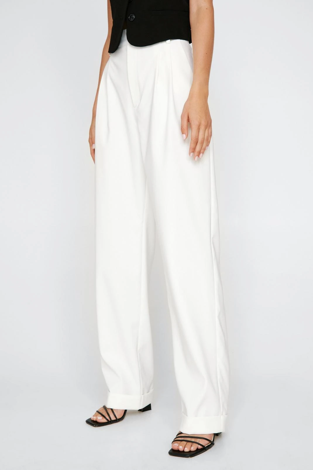 Turned Up Hem Straight Leg Pants - Image 8