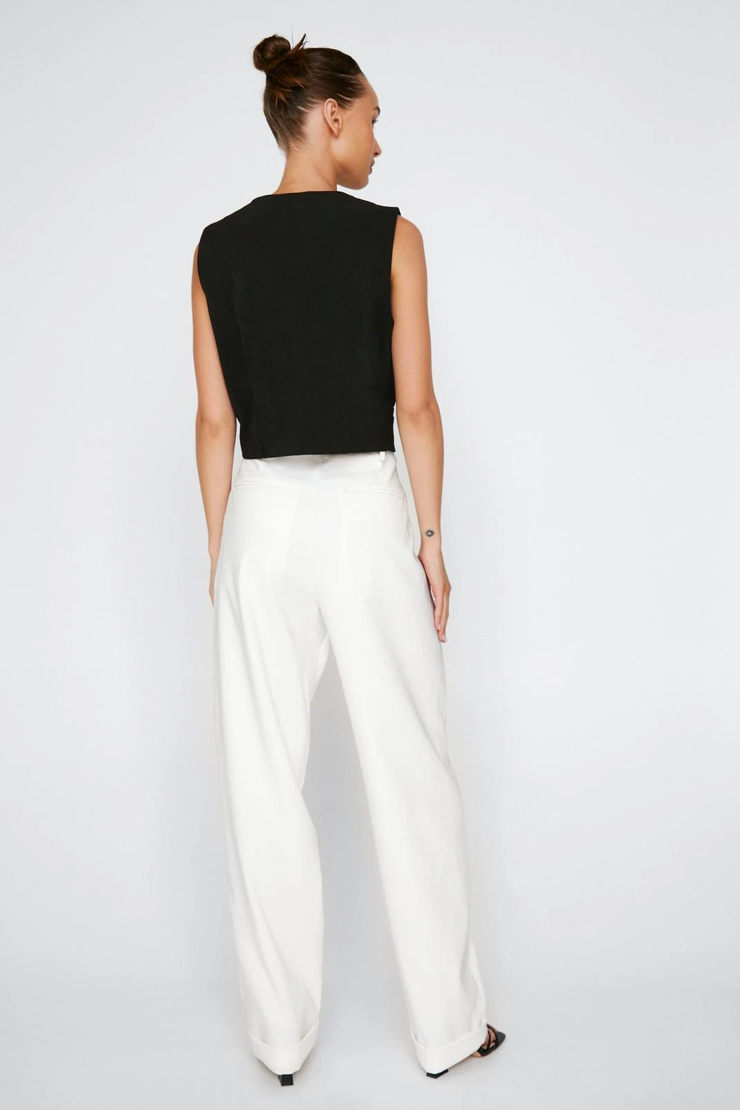 Turned Up Hem Straight Leg Pants - Image 9